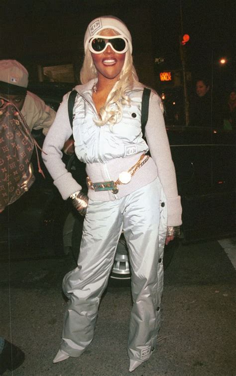 chanel suspenders lil kim|Stylist Misa Hylton Breaks Down Lil' Kim's Iconic Chanel Looks.